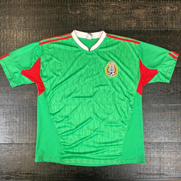 Sport Wear Mexico National Team Soccer Green Jersey Fan Jerseys Men's Size L - Picture 1 of 7